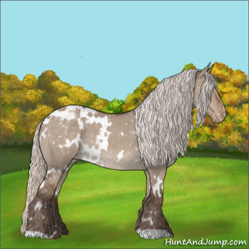 Horse Color:White Spotted Silver Grullo Snowflake Varnish