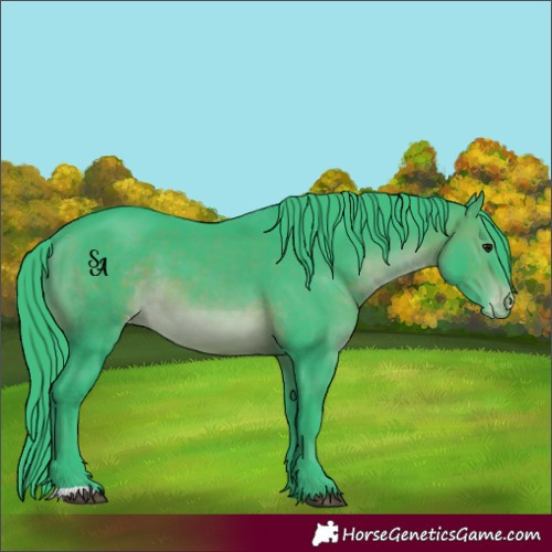 Horse Color:Watercolor Brown Mushroom Varnish