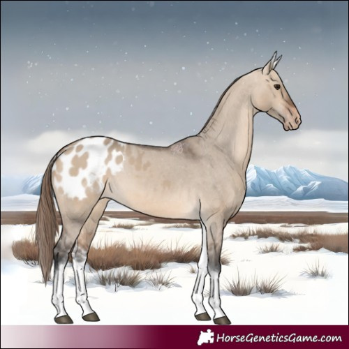 Horse Color:White Spotted Brown Dun Blanket Rabicano 