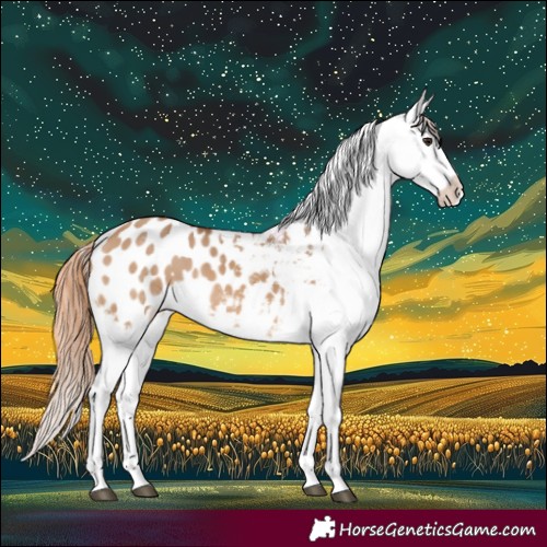 Horse Color:White Spotted Bay Dun Appaloosa Rabicano 
