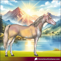 Horse Color:Watercolor White Spotted Palomino 