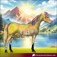 Horse Color:Painted White Spotted Palomino 