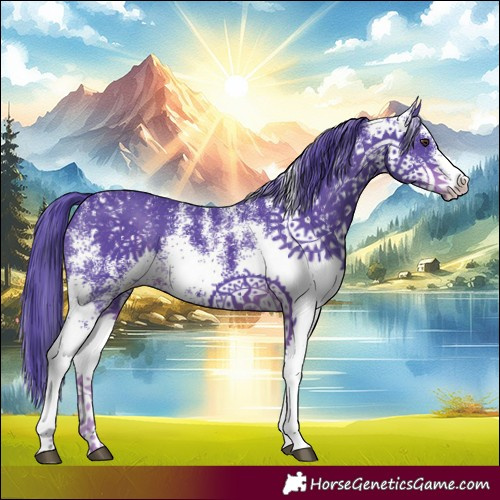 Horse Color:Watercolor White Spotted Liver Chestnut