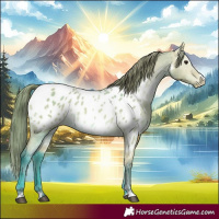 Horse Color:Watercolor Bay Dun Appaloosa 