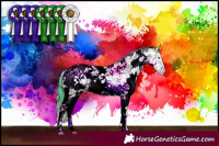 Horse Color:Watercolor Brown Ice Onyx Mushroom Sabino Splash Tobiano 