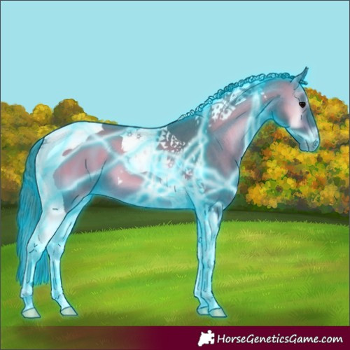 Horse Color:Thunderstruck Watercolor Bay Onyx Tobiano 