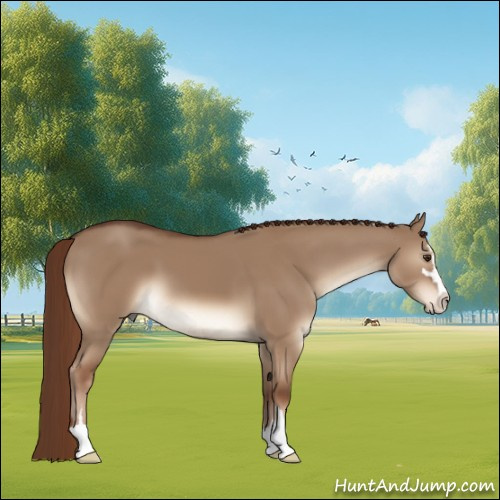 Horse Color:Liver Red Dun Sabino 