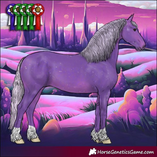 Horse Color:Watercolor Chocolate Silver Brown 
