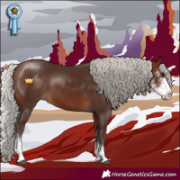 Horse Color:Silver Brown Sabino 