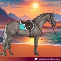 Horse Color:Platinum Silver Black 