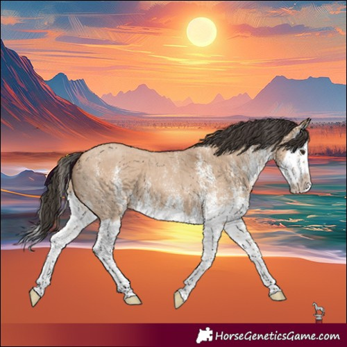 Horse Color:White Spotted Bay Dun Splash 