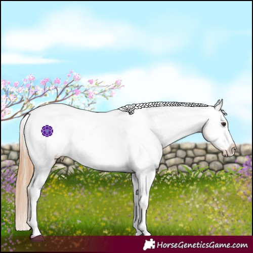 Horse Color:Chestnut Tobiano Varnish 