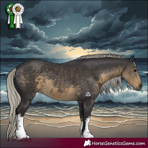 Horse Color:White Spotted Silver Smoky Black Mushroom 