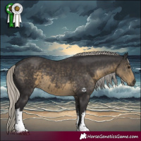 Horse Color:White Spotted Silver Smoky Black Mushroom 