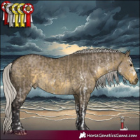 Horse Color:White Spotted Silver Grullo and Silver Buckskin Dun Mushroom