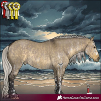 Horse Color:White Spotted Silver Grullo  and Silver Buckskin Dun Mushroom 