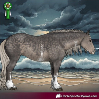 Horse Color:Silver Smoky Black Sabino 