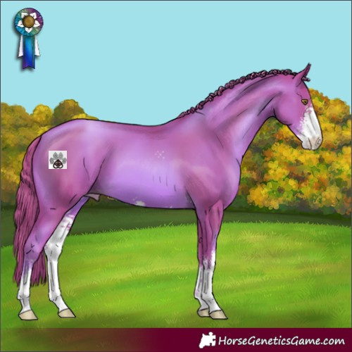 Horse Color:Watercolor Liver Chestnut Pearl Sabino 