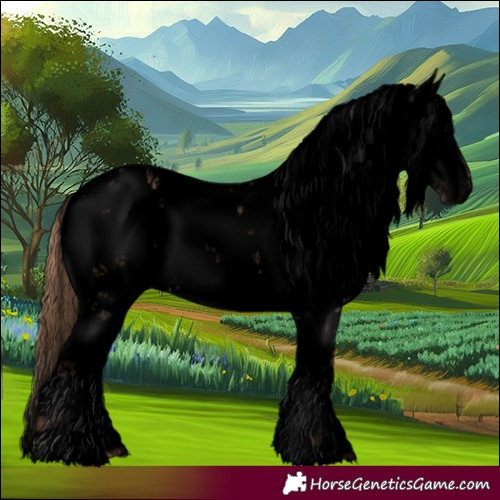 Horse Color:Void White Spotted Gold Champagne Roan Splash Frame Appaloosa