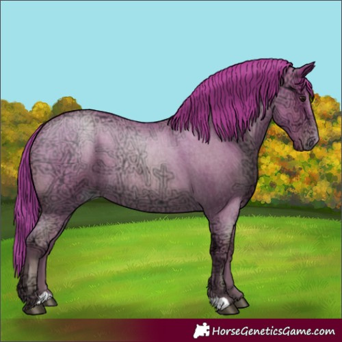 Horse Color:Blue Ice Roan Pearl 