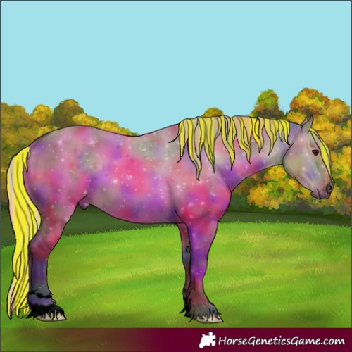 Horse Color:Void Painted Nacre Silver Smoky Grullo 