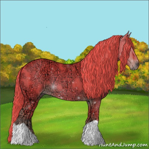 Horse Color:Watercolor Liver Chestnut Ice 