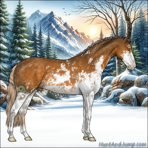 Horse Color:Chocolate Palomino Sabino Rabicano