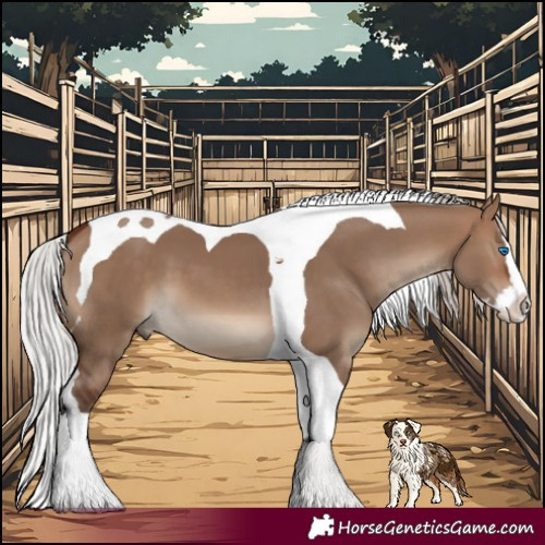 Horse Color:Silver Brown Dun Splash Tobiano 