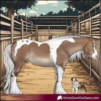 Horse Color:Silver Brown Dun Splash Tobiano