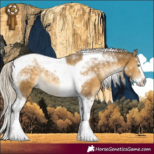 Horse Color:Chocolate Palomino Dun Mushroom Splash Tobiano Rabicano
