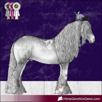 Horse Color:White Spotted Silver Blue Onyx Chinchilla Ice 