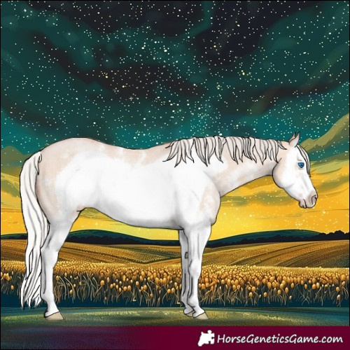 Horse Color:Silver Amber Champagne Dun Sabino Splash Frame Rabicano 