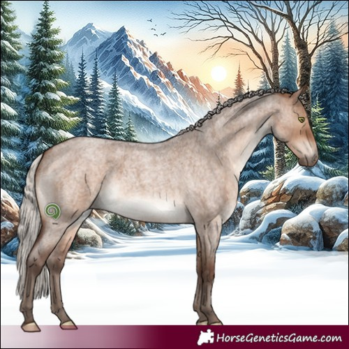 Horse Color:Silver Brown Roan Dun Brindle 
