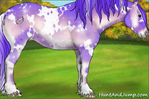 Horse Color:Watercolor White Spotted Liver Red Onyx 