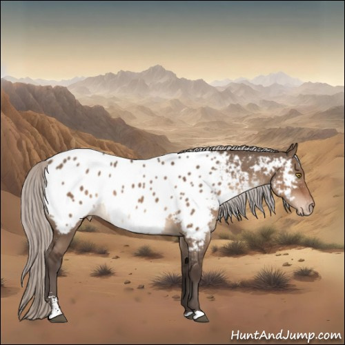 Horse Color:Silver Brown Dun Sabino Appaloosa 