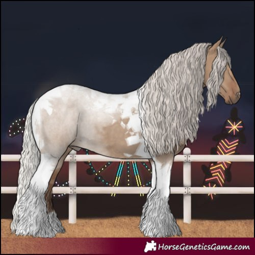 Horse Color:Silver Grullo Tobiano 