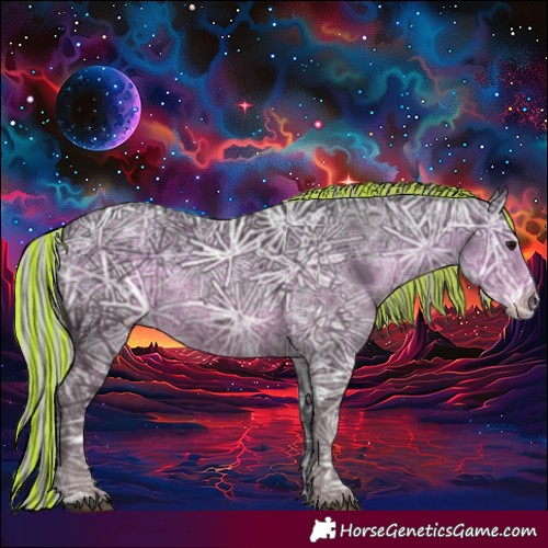 Horse Color:Painted Silver Smoky Black Ice 