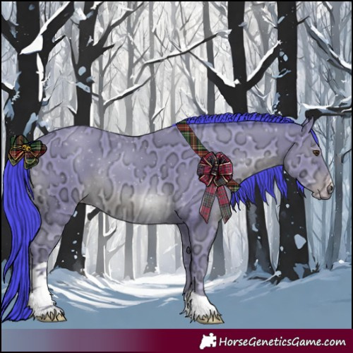 Horse Color:Watercolor Classic Champagne Ice Tobiano Rabicano 