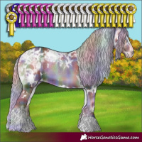 Horse Color:Nacre Plaid  White Spotted Silver Brown Ice Onyx 