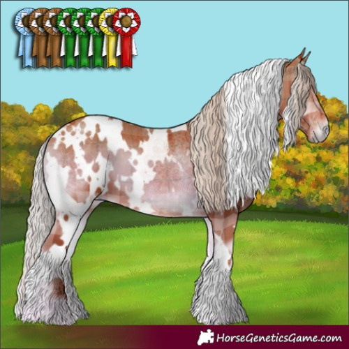 Horse Color:Plaid  White Spotted Chocolate Silver Bay Onyx 