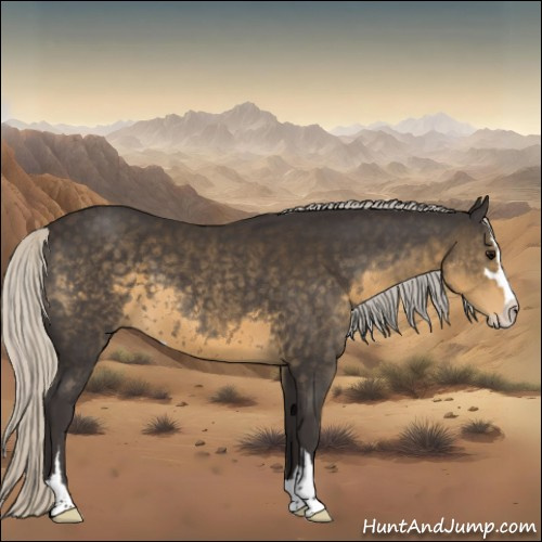Horse Color:Silver Smoky Black Sabino 