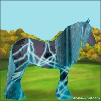Horse Color:Void Thunderstruck Silver Black Tobiano