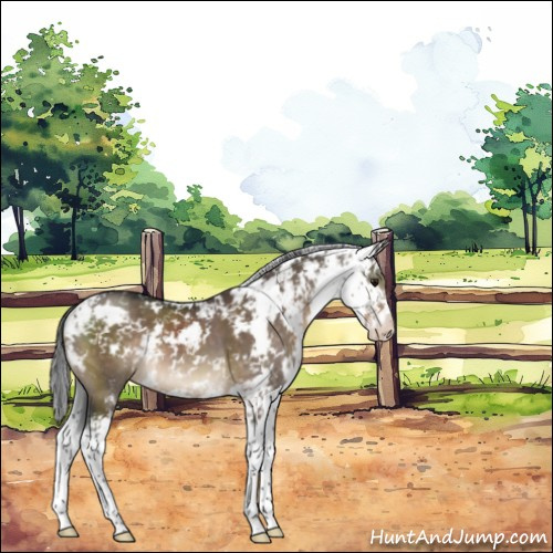 Horse Color:Brown Dun Sabino 