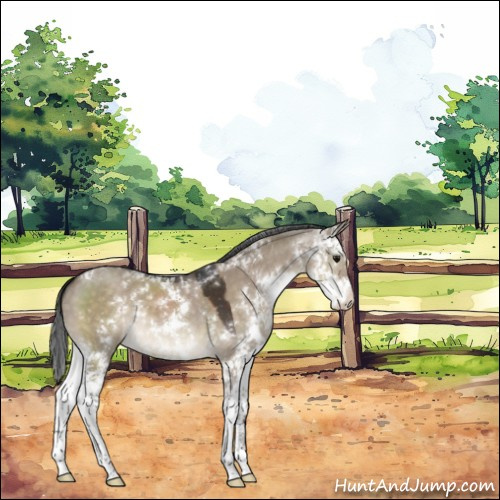 Horse Color:Brown Dun Sabino 
