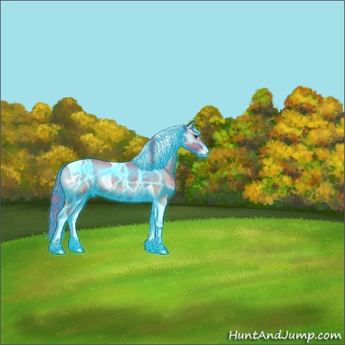 Horse Color:Thunderstruck Watercolor Red Onyx Tobiano 