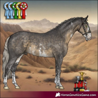 Horse Color:Silver Smoky Black Sabino 