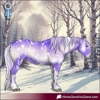 Horse Color:Watercolor White Spotted Silver Blue Onyx Chinchilla 