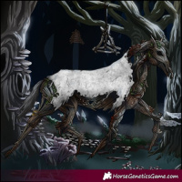Horse Color:Smoky Blue Roan Splash Frame