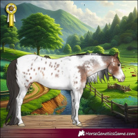 Horse Color:Brown Roan Tobiano Frame Near Leopard 