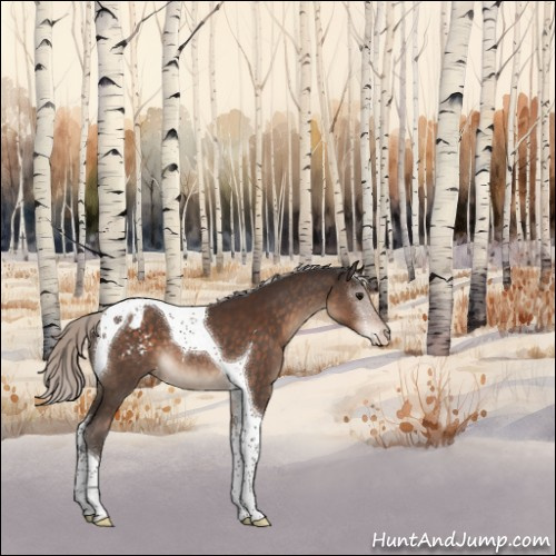 Horse Color:Silver Brown Tobiano Appaloosa 
